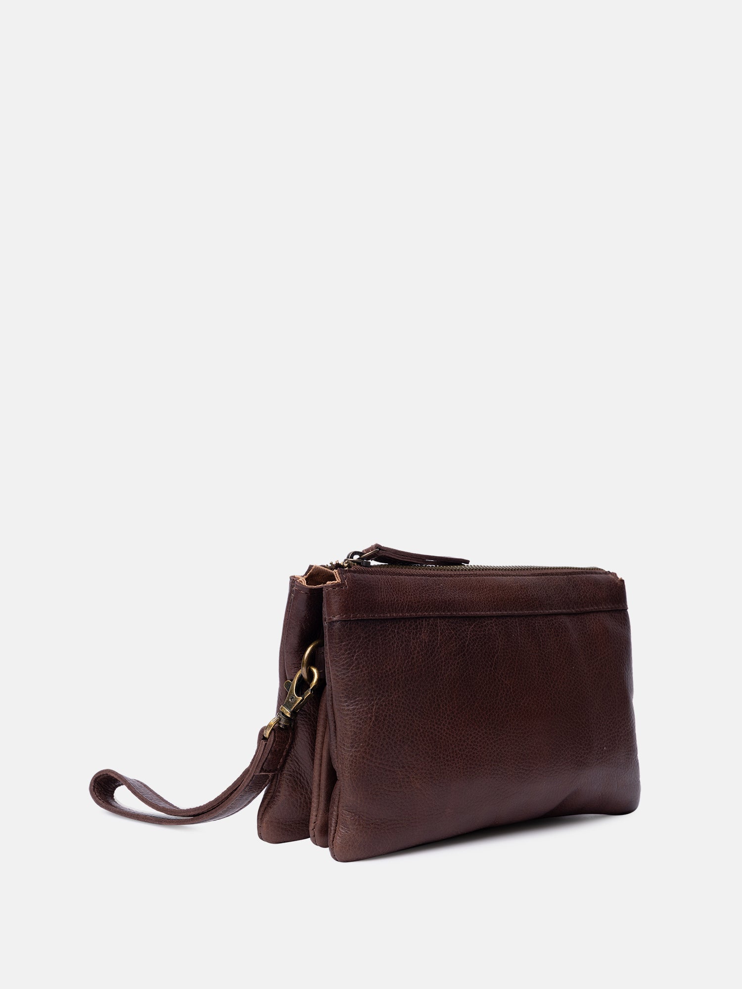 RE:DESIGNED Ola Clutch Woodsmoke Vollleder
