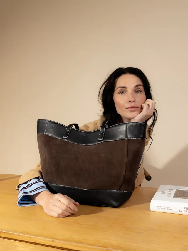 RE:DESIGNED Sol Big 6668 Handtasche Braun Vollleder