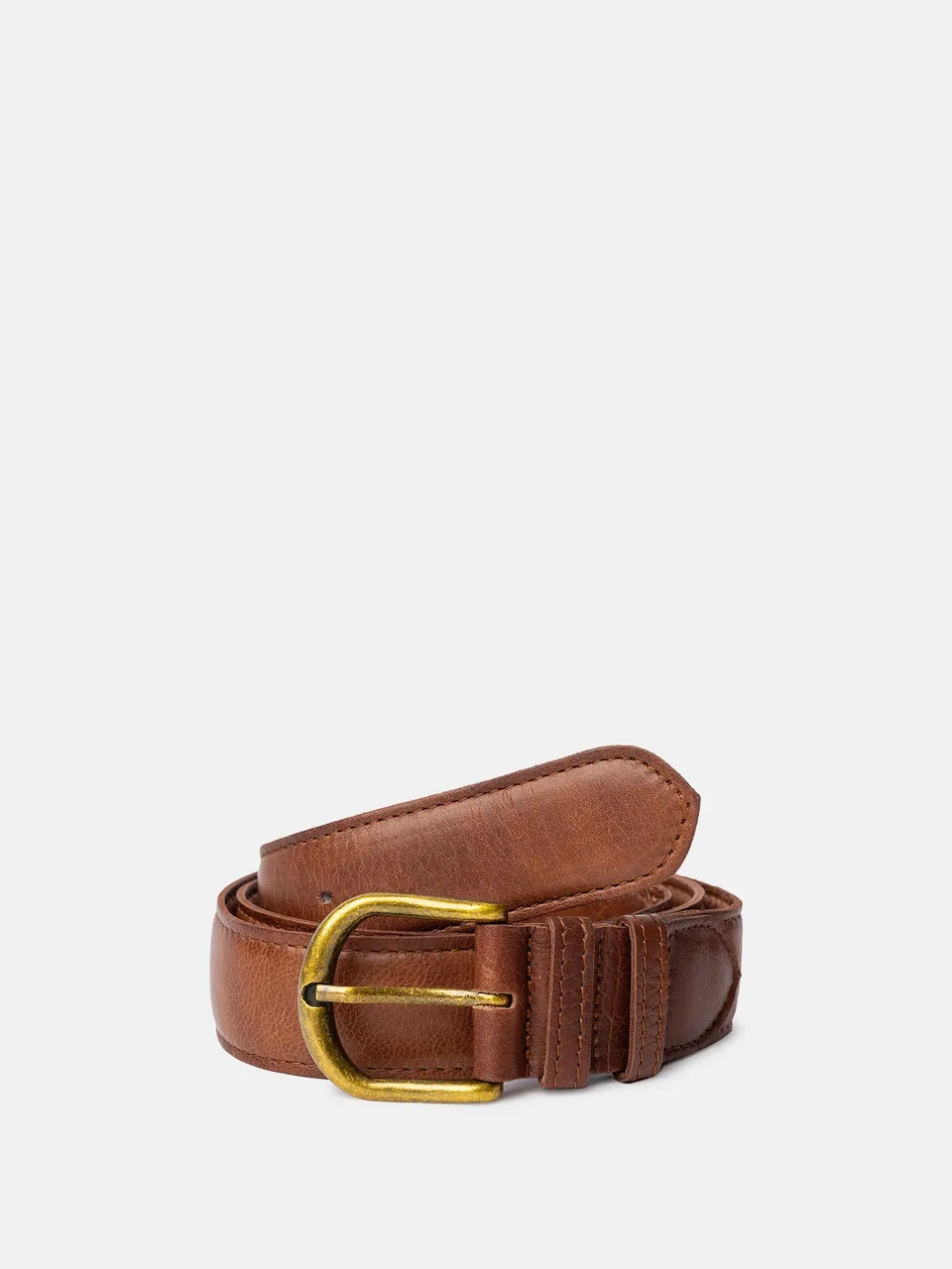 RE:DESIGNED Hyas Wide Gürtel Walnut Vollleder