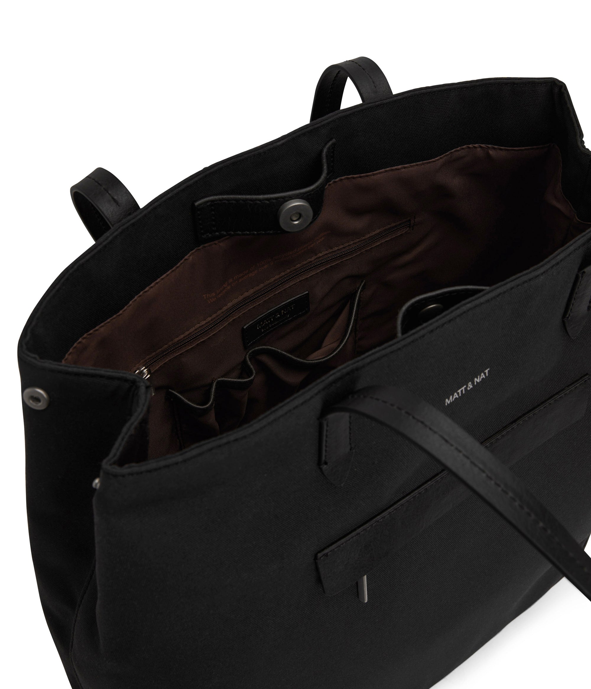 Matt & Nat Leiden Canvas Shopper Schwarz Laptop