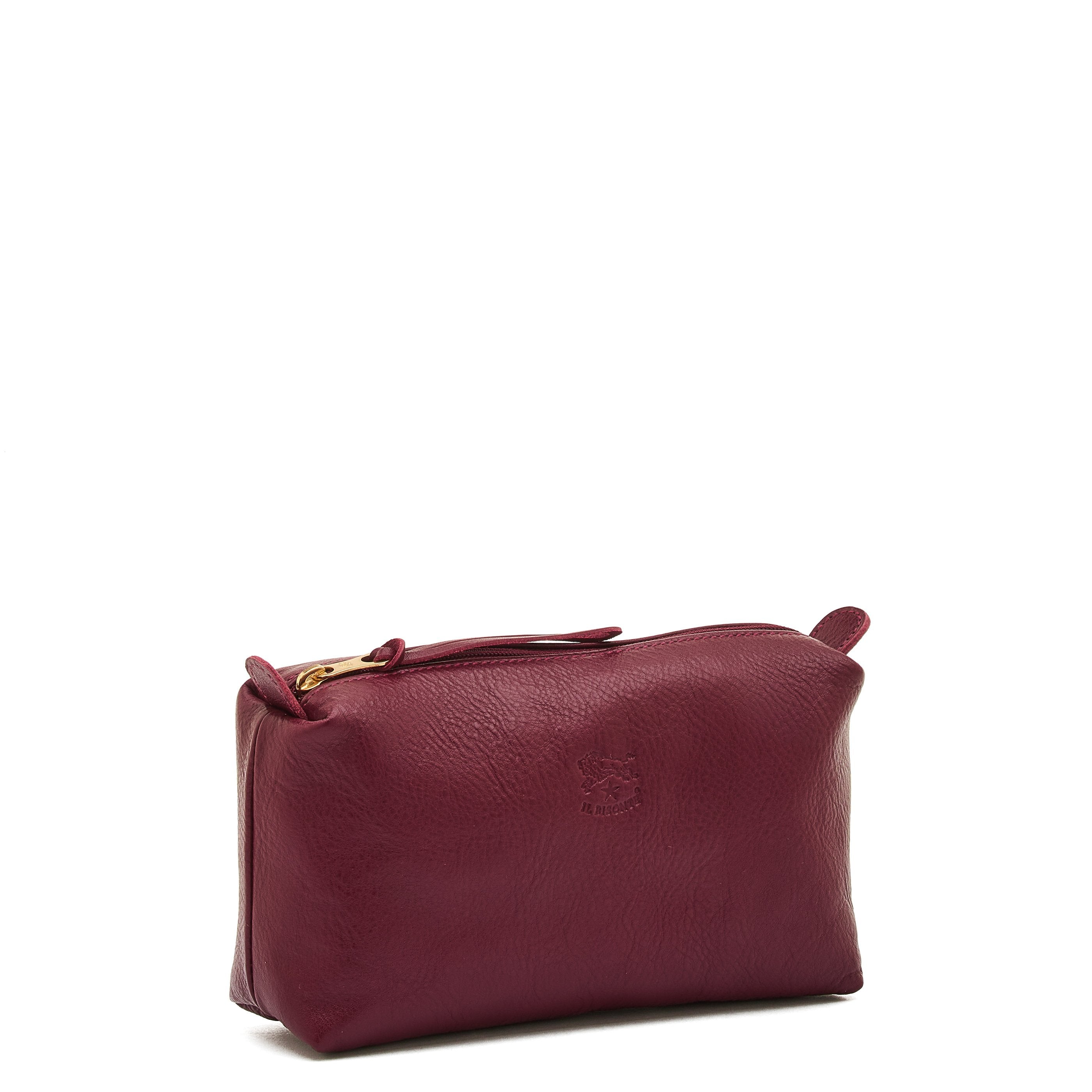 Il Bisonte Kosmetiktasche Beautycase Leder beere