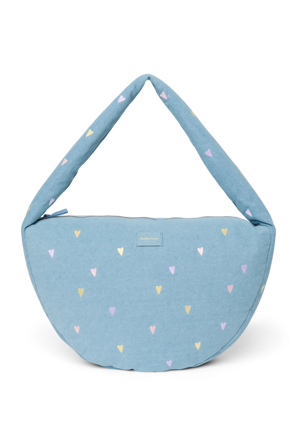 Studio Noos Denim Cross Body Bag Umhängetasche Light Blue Hearts