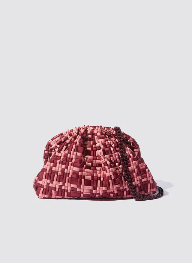 Maria la Rosa Vichy Clutch Bordeaux kariert