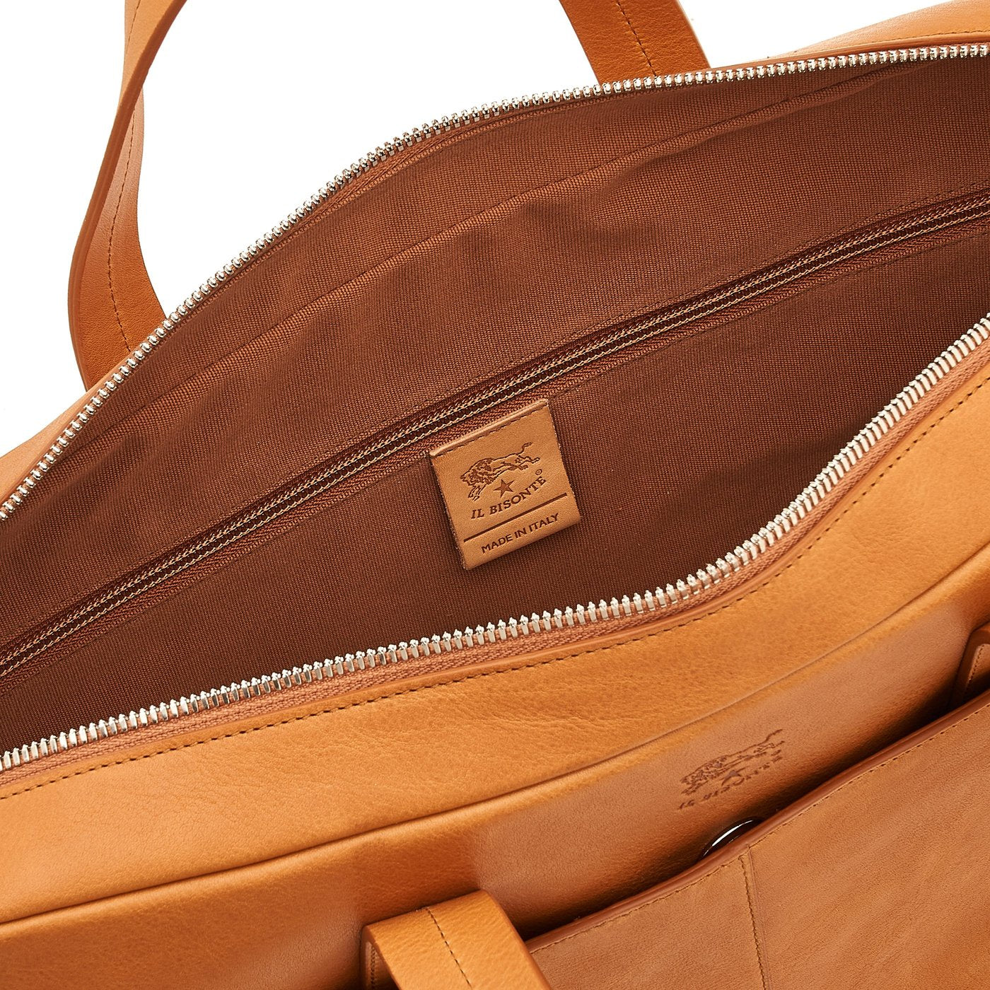 Il Bisonte Galileo Aktentasche Herren Natur Vintage-Leder