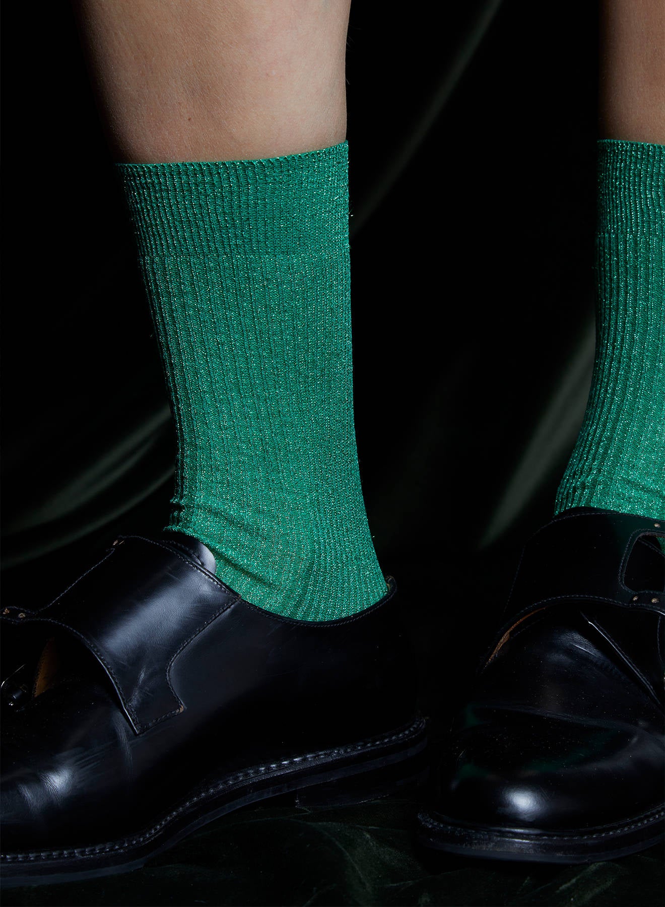 Maria la Rosa WD0B2UN0808 Socken Grün Lurex