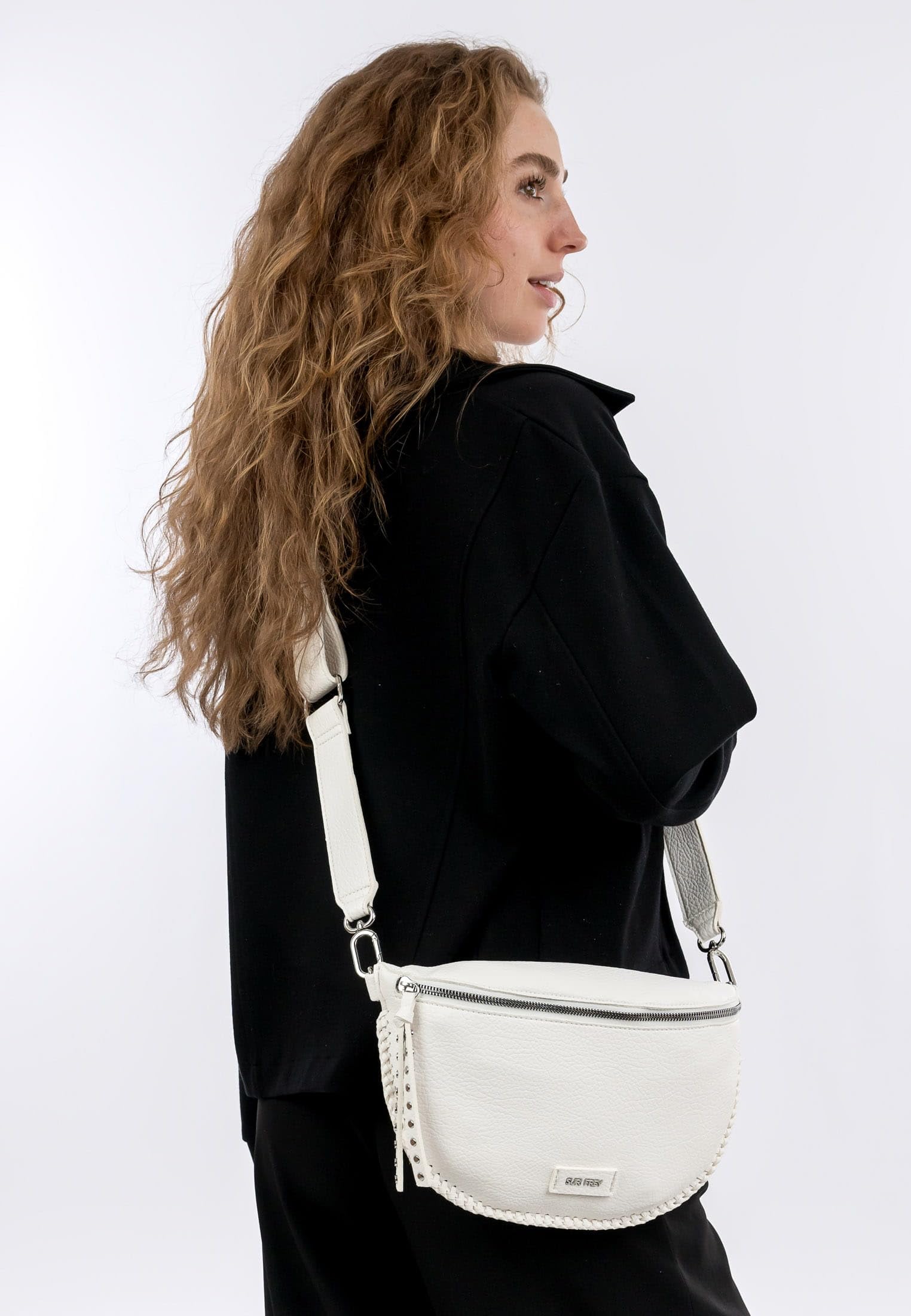 SURI FREY Franzy Handbag With Zipper Umhängetasche White