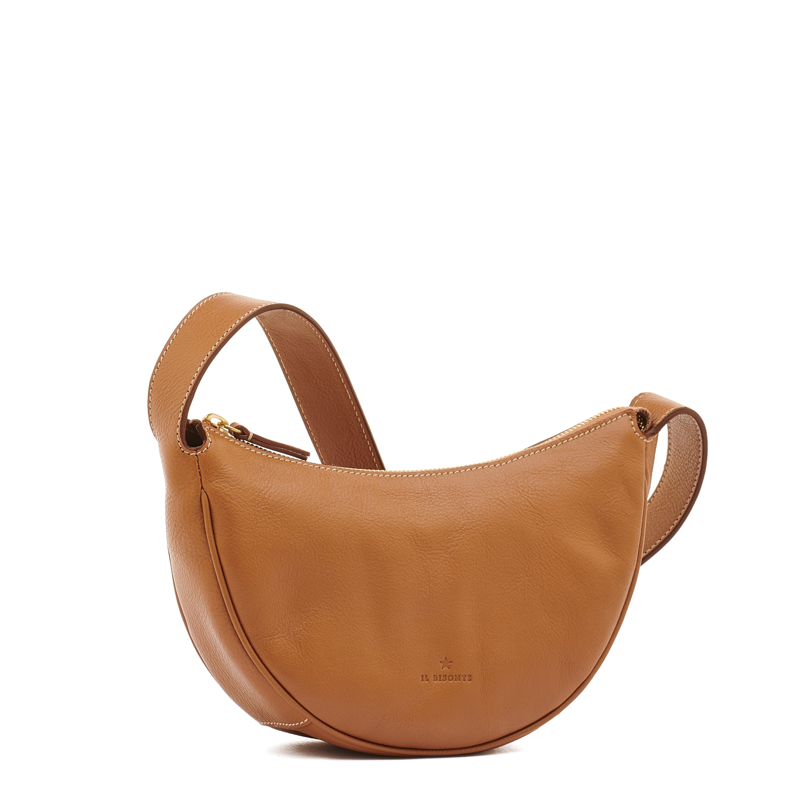 Il Bisonte Oliveta Hobo Handtasche Vollleder Gianduia
