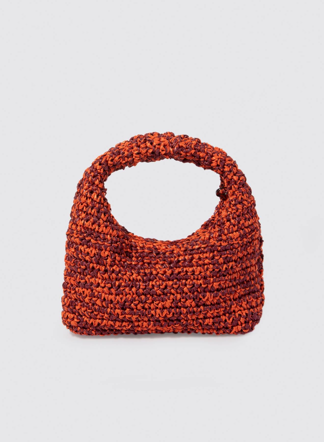 Maria la Rosa Nana WBS25.9 Hobo Tasche Grün Rost Raffia