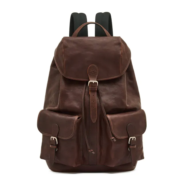 Il Bisonte Linea 1990 Rucksack Vollleder Caffè