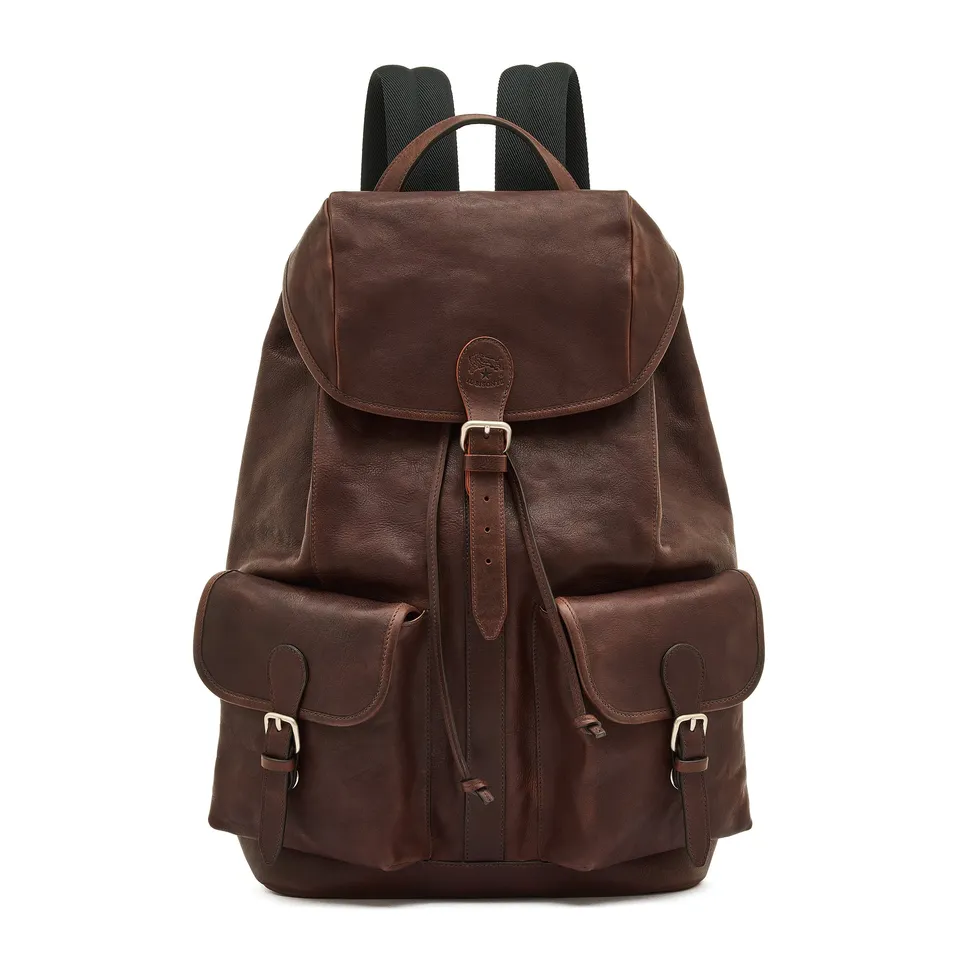 Il Bisonte Linea 1990 Rucksack Vollleder Caffè