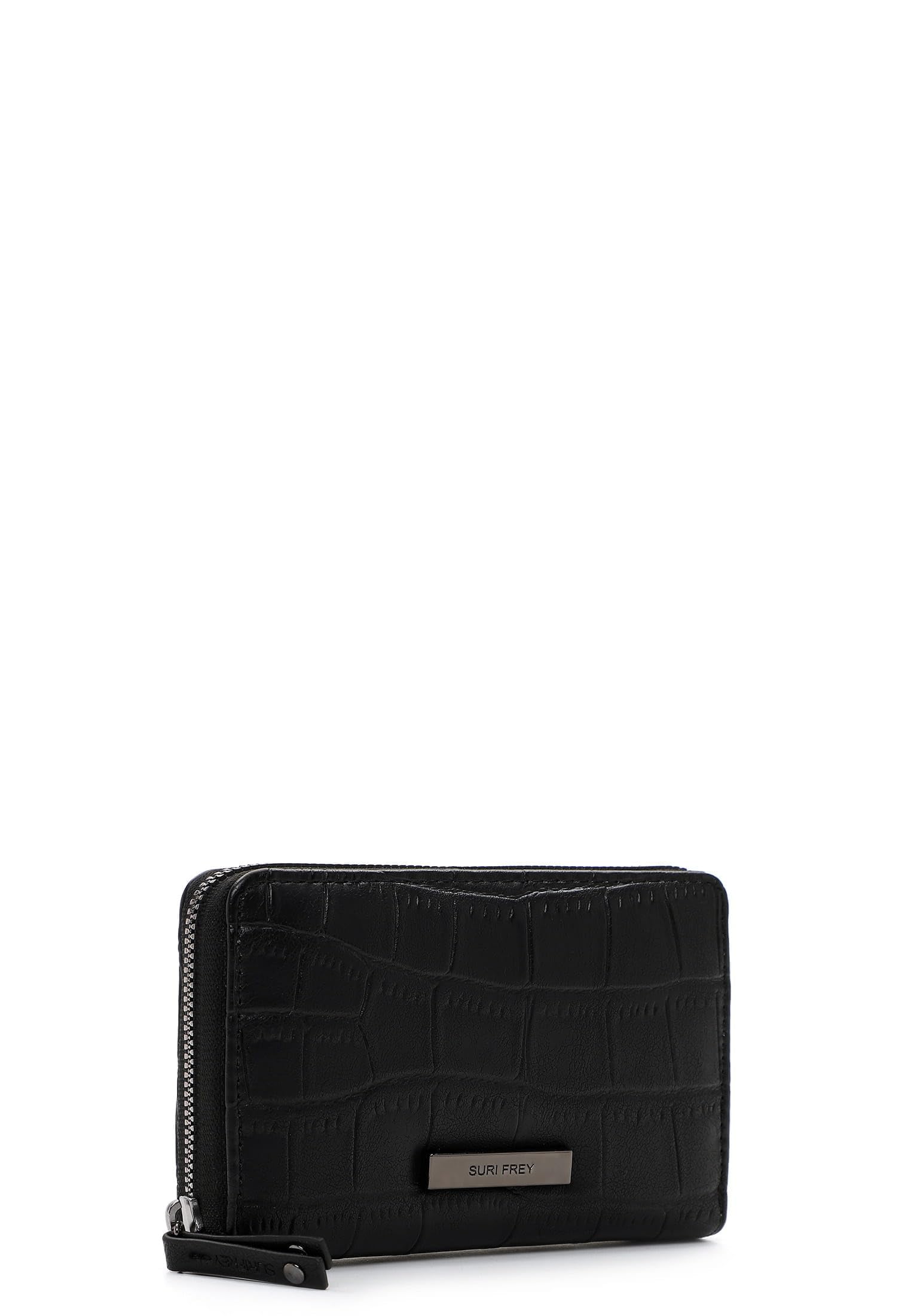 SURI FREY SFY Hadley Zip Around Wallet Geldbörse Black Kroko
