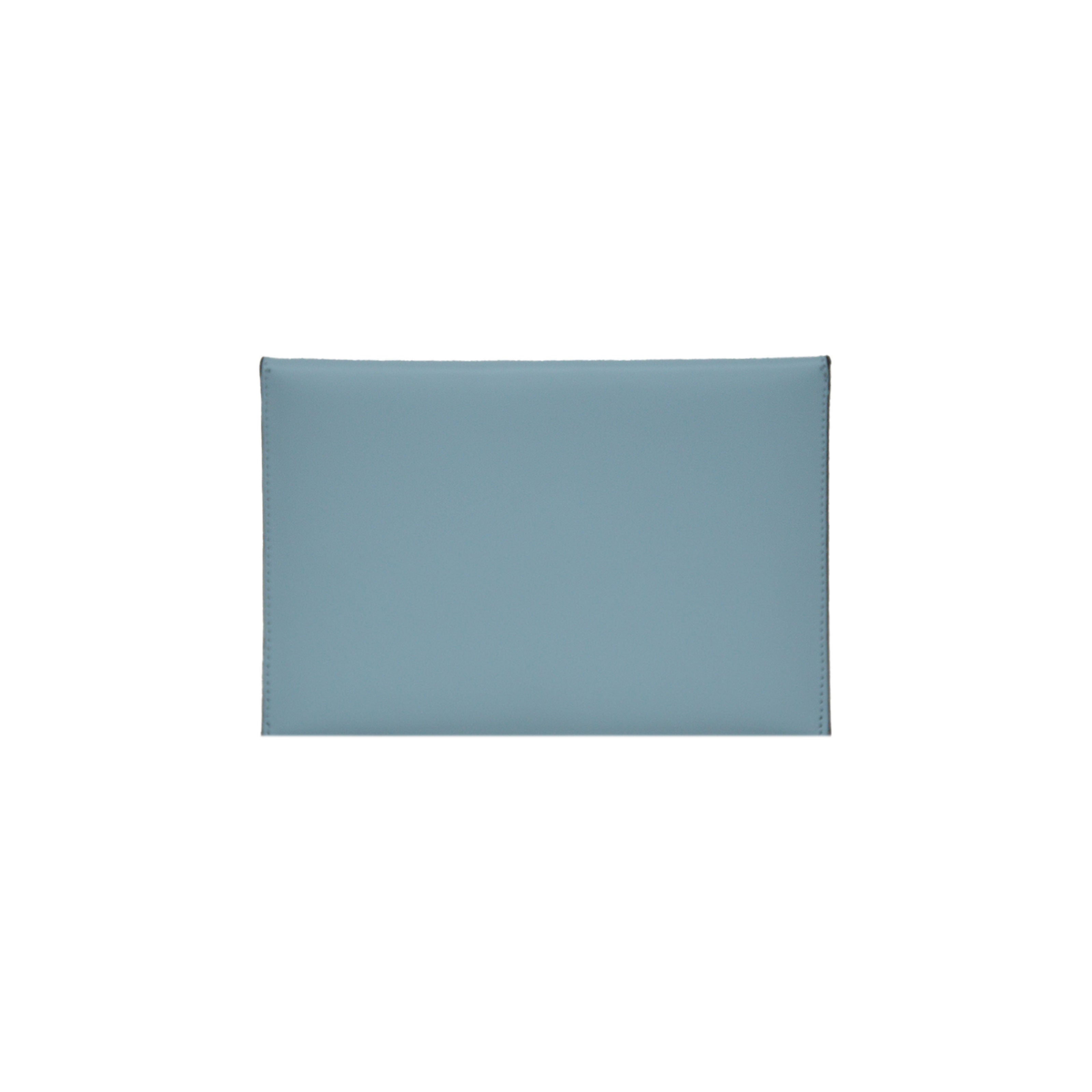 Lamarthe Glamour Clutch Blau Rindsleder