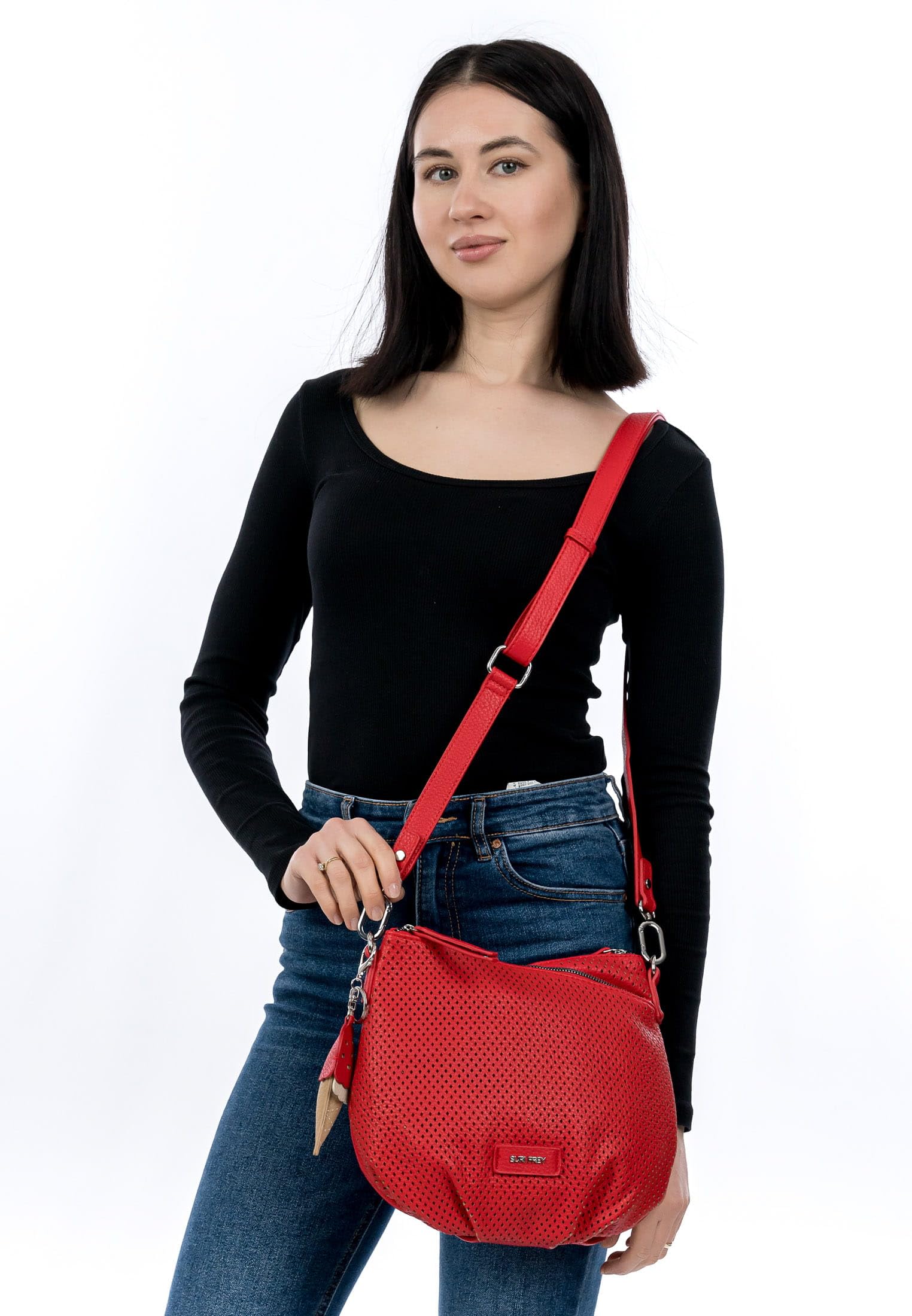 SURI FREY Cilly Crossover Bag Umhängetasche rot 2-Fach