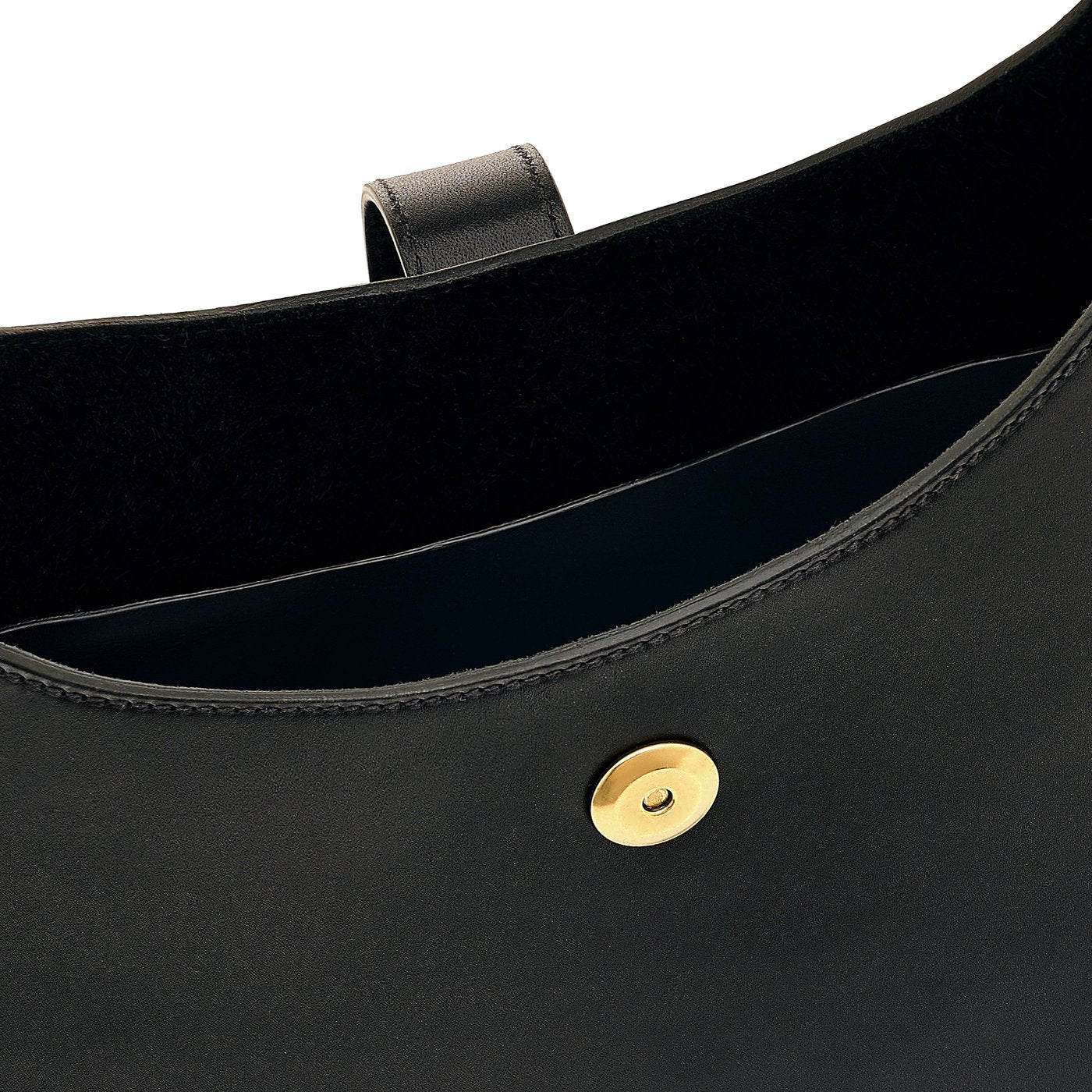 Il Bisonte Atelier Hobo-Tasche nero Messing-Verschluss