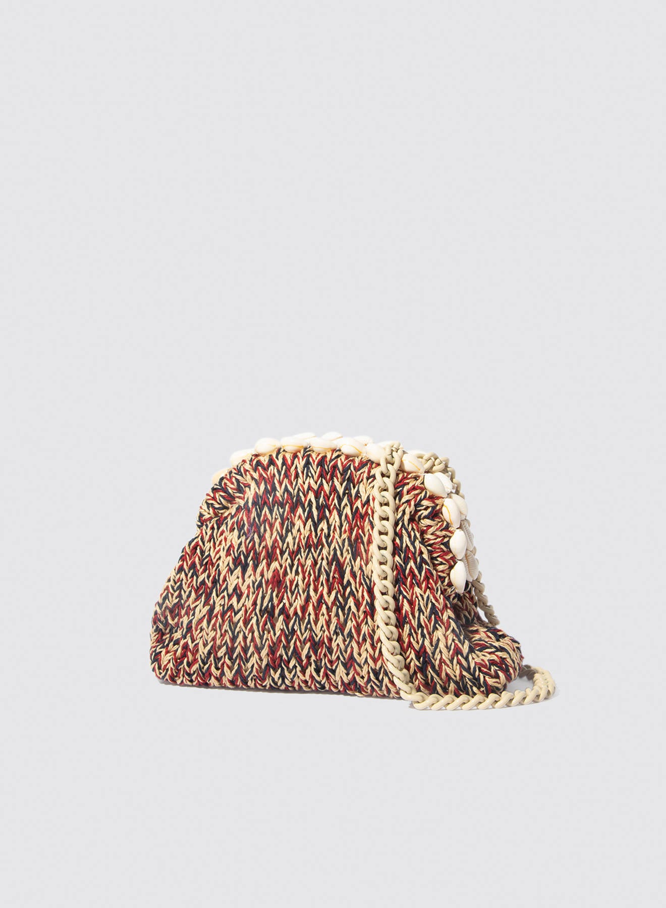 Maria la Rosa Tepo Tricot Mini Bag Rot Wolle