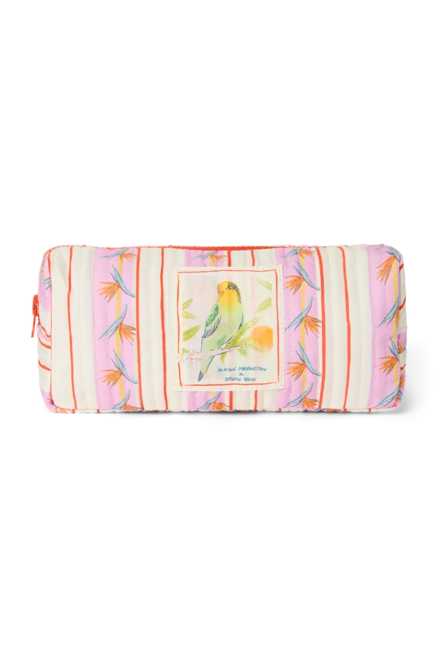 Studio Noos Maison Mangostan Birds Pouch Rosa