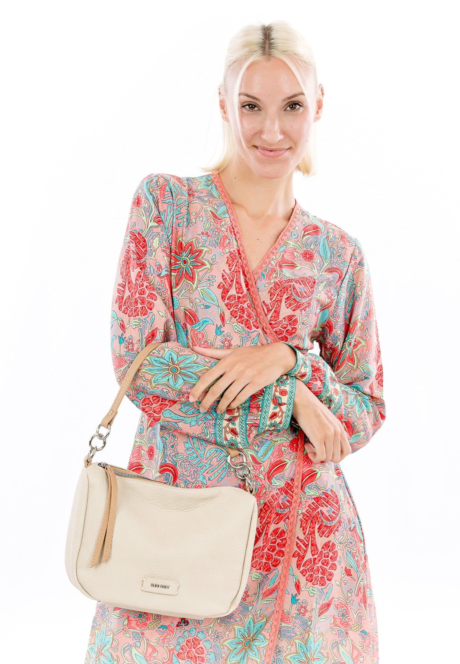 SURI FREY Batty Shoulder Bag Schultertasche Beige Klappe