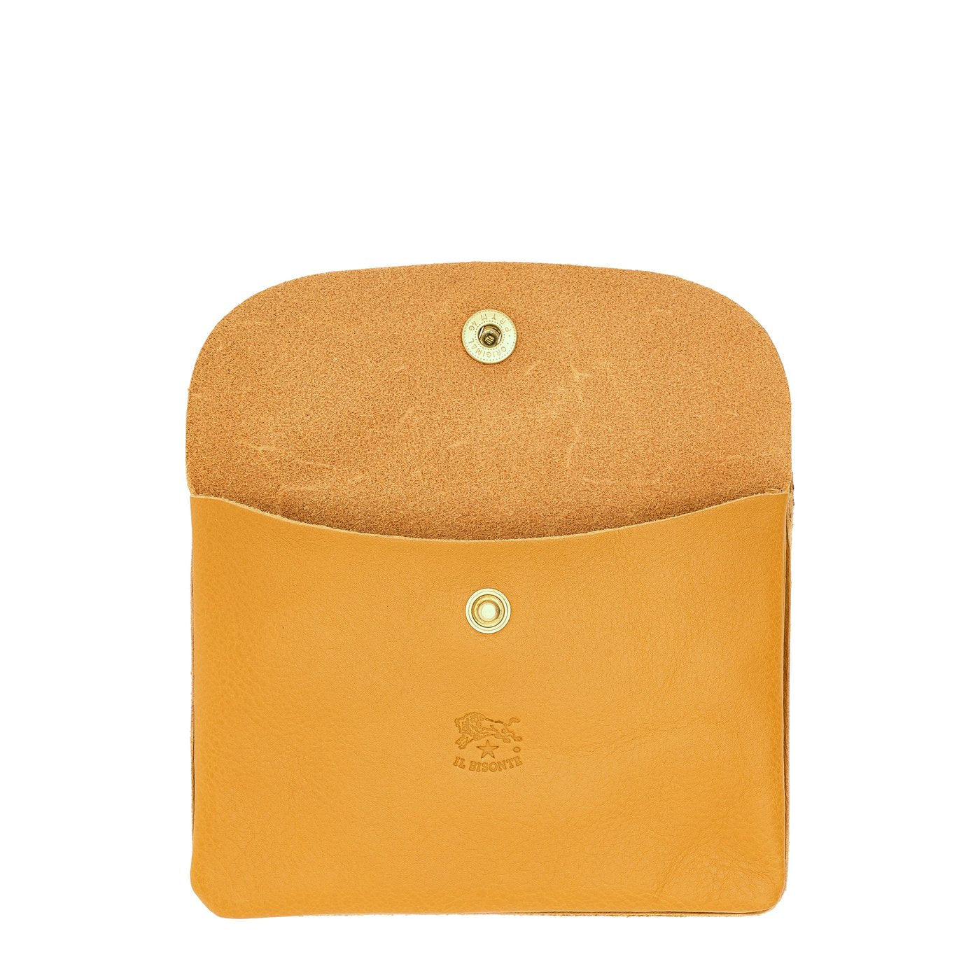 Il Bisonte Clutch Rindsleder gelb narciso Reissverschluss