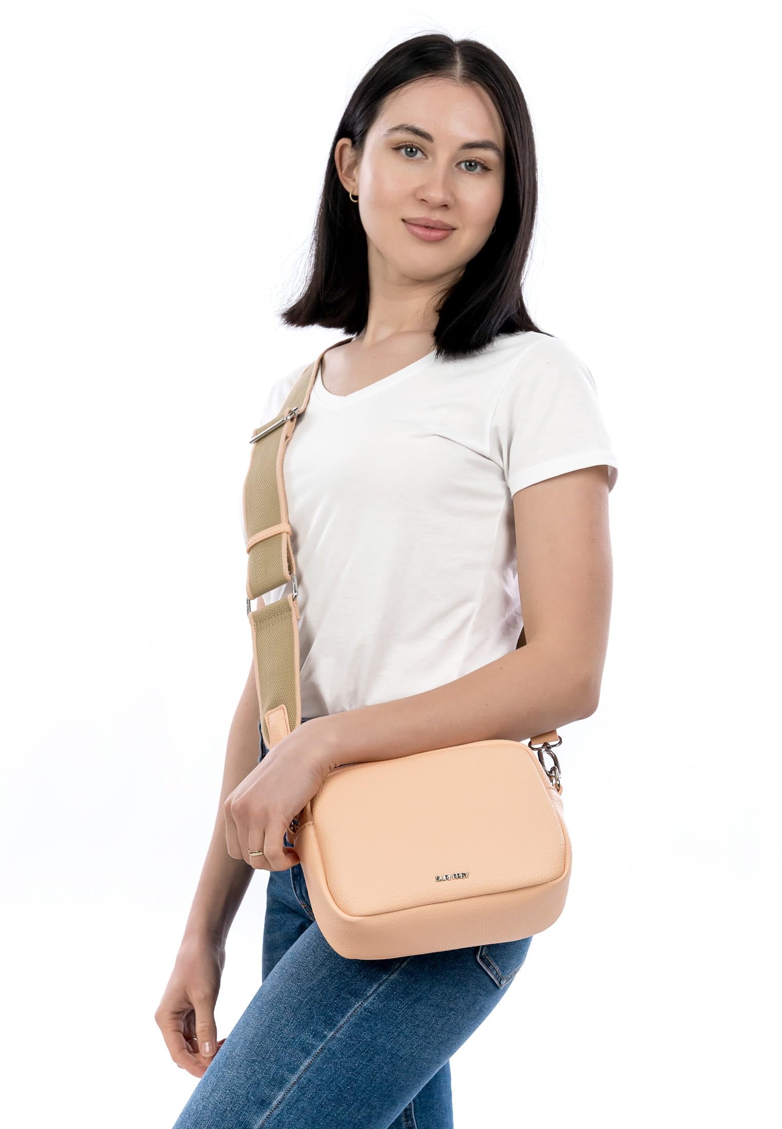 SURI FREY Hanny Shoulderbag Apricot mit Zipper