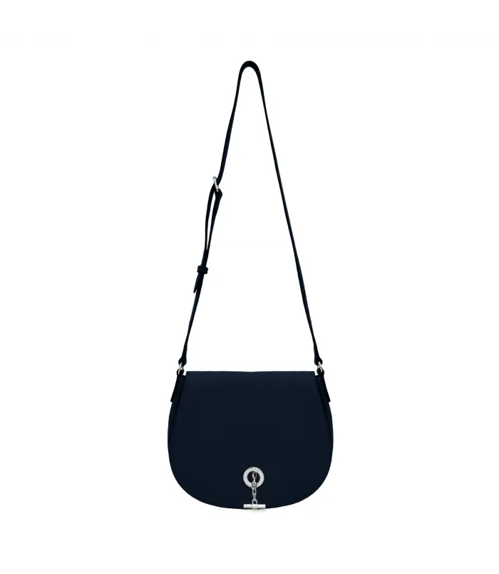 Lamarthe Paris Umhängetasche Navy Vollleder