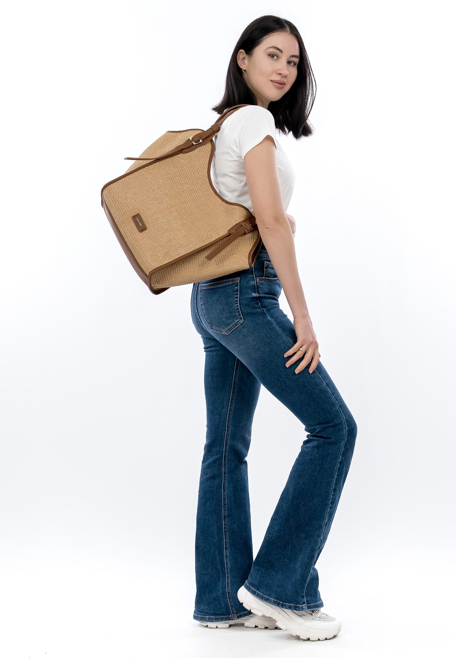 SURI FREY Cady Cityshopper Shopper Sand gewebt