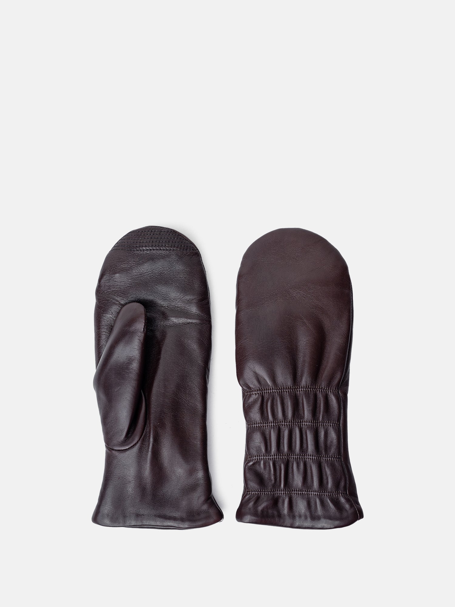 RE:DESIGNED Kara Fäustlinge Warm Brown Leder
