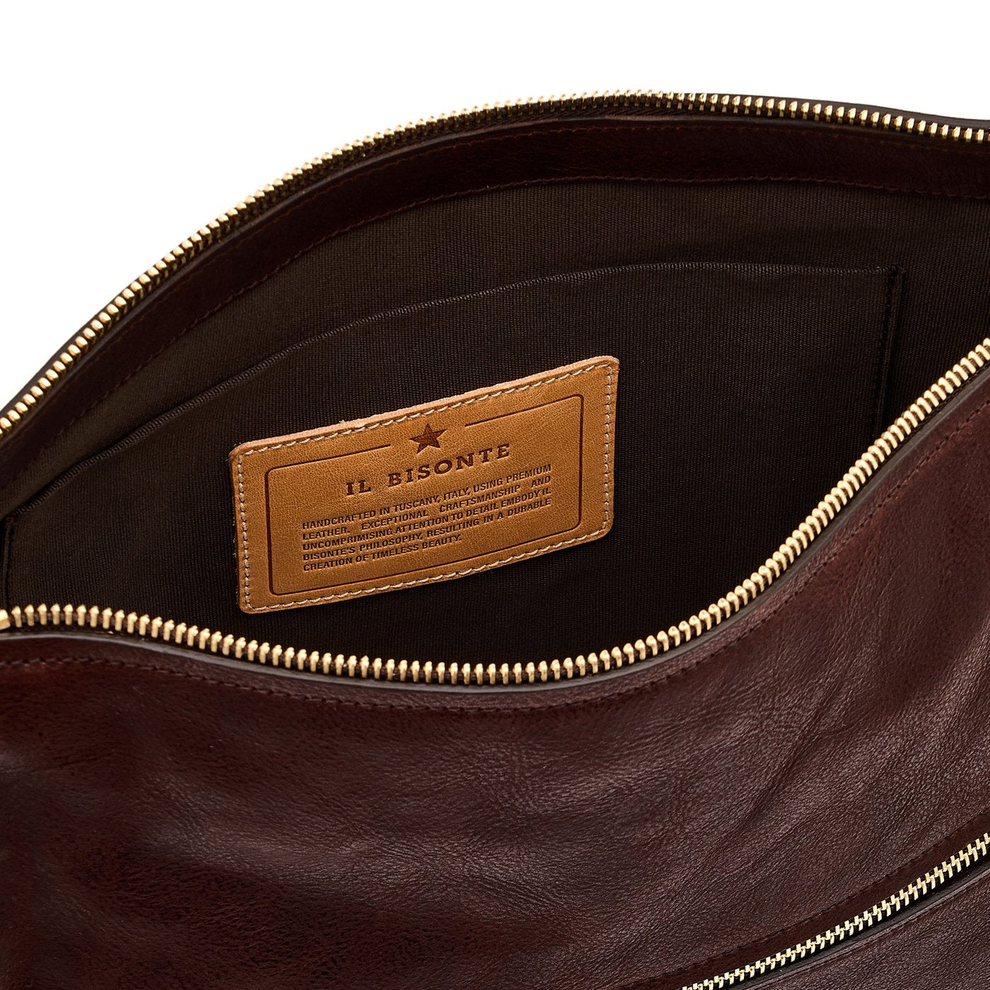 Il Bisonte Essenza Schultertasche Vollleder Vintage Zip