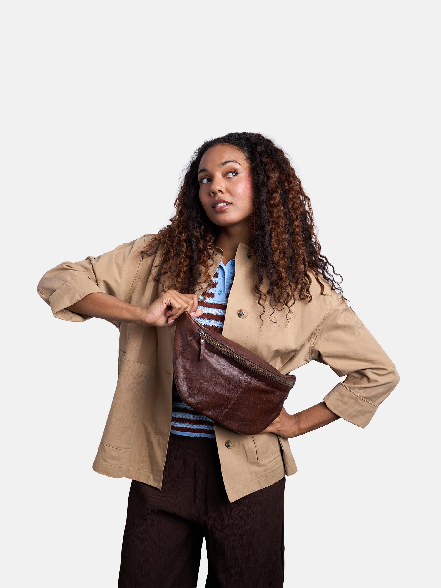 RE:DESIGNED Selina 6688 Gürteltasche Woodsmoke Leder