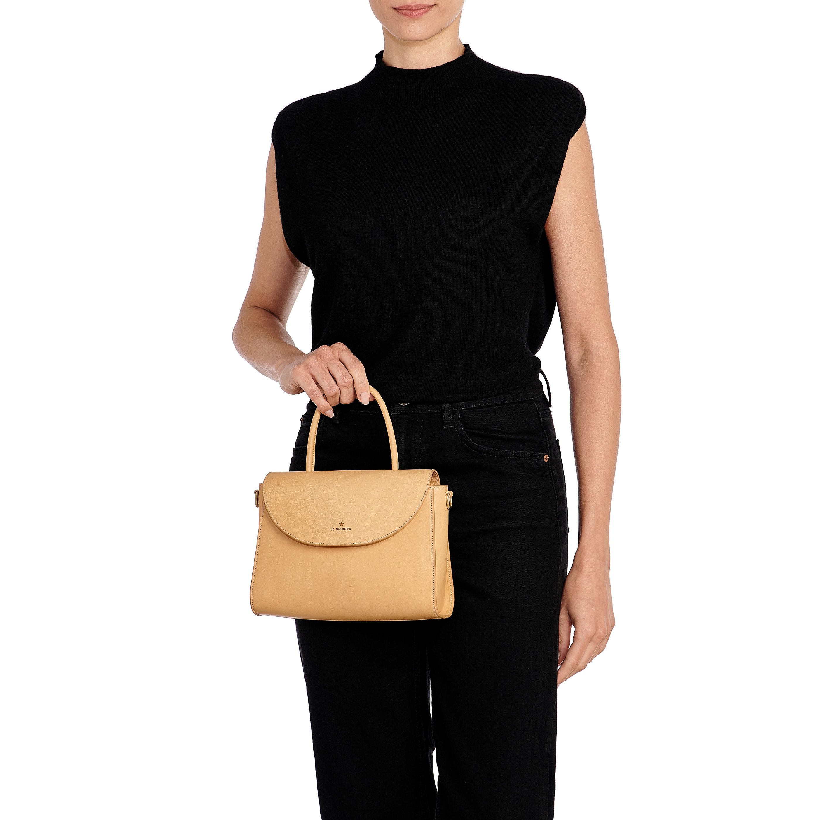 Il Bisonte 1978 Handtasche Damenleder natur