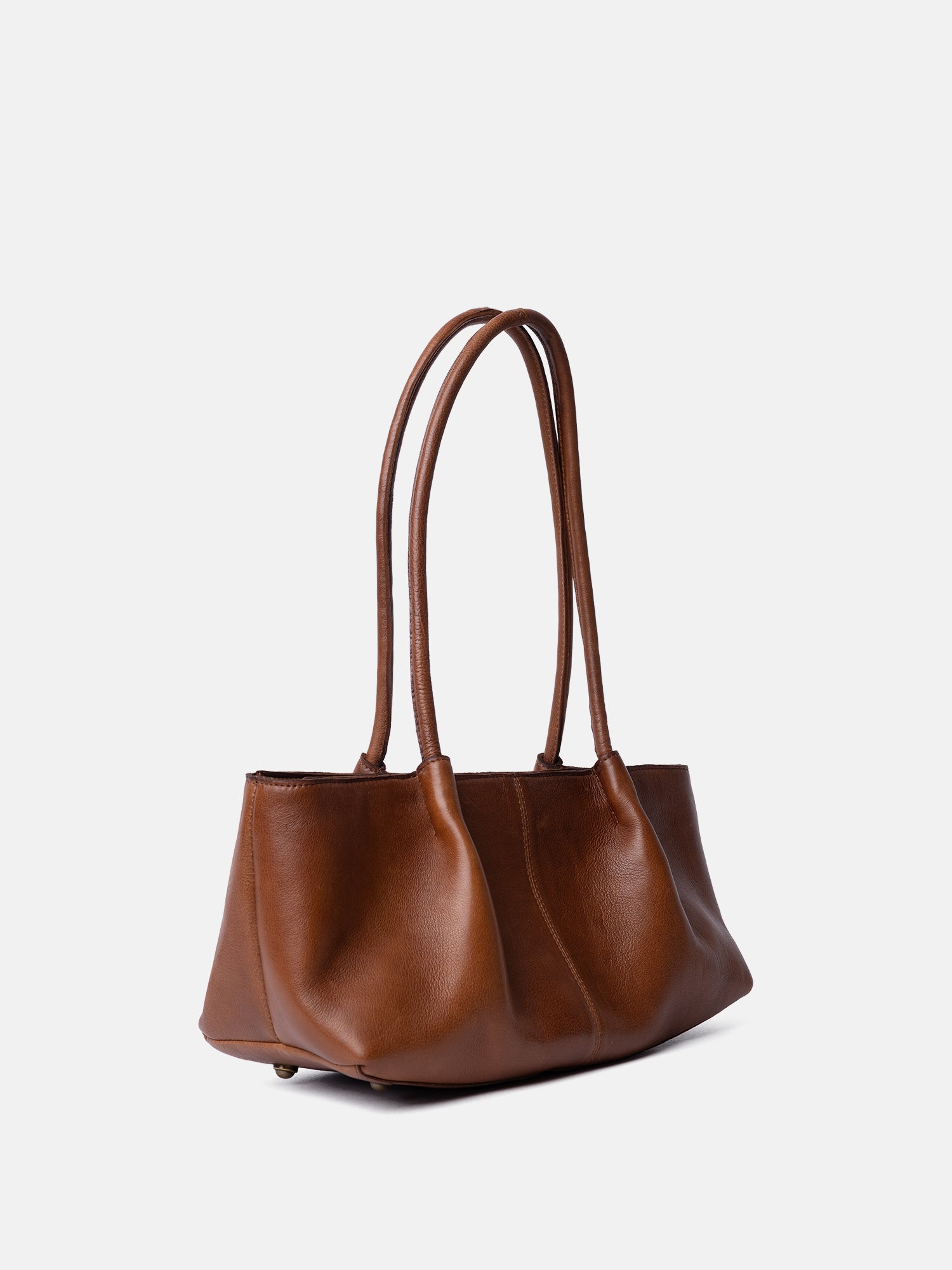 RE:DESIGNED Sille Handtasche Walnut Vollleder 37cm