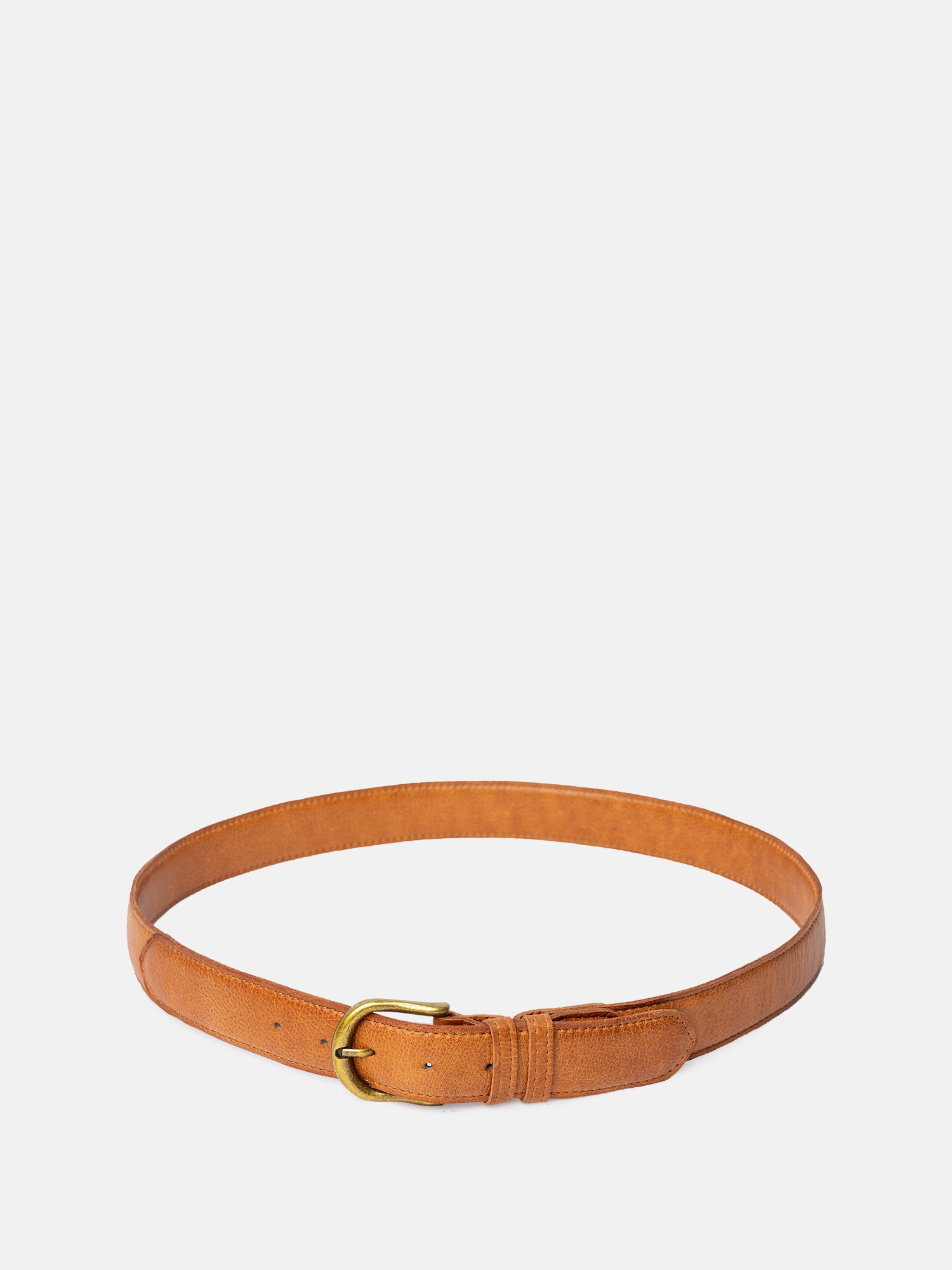 RE:DESIGNED Hyas Wide Gürtel Burned Tan Vollleder 3,5 cm