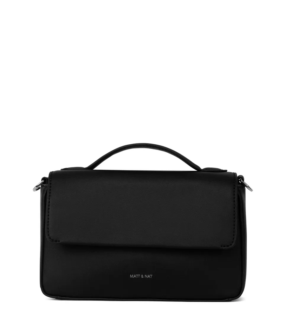 Matt & Nat Heart Sol Crossbody Schwarz mit Griff vegan