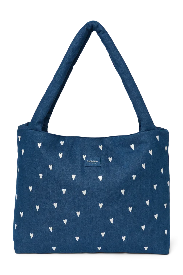 Studio Noos Denim Mom Bag Dunkelblau Hearts
