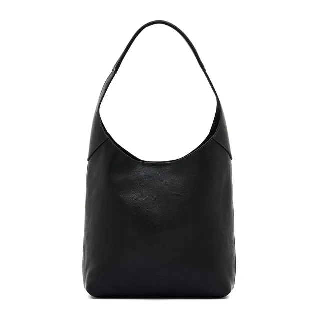 Il Bisonte Le Laudi Schultertasche Schwarz Vollleder