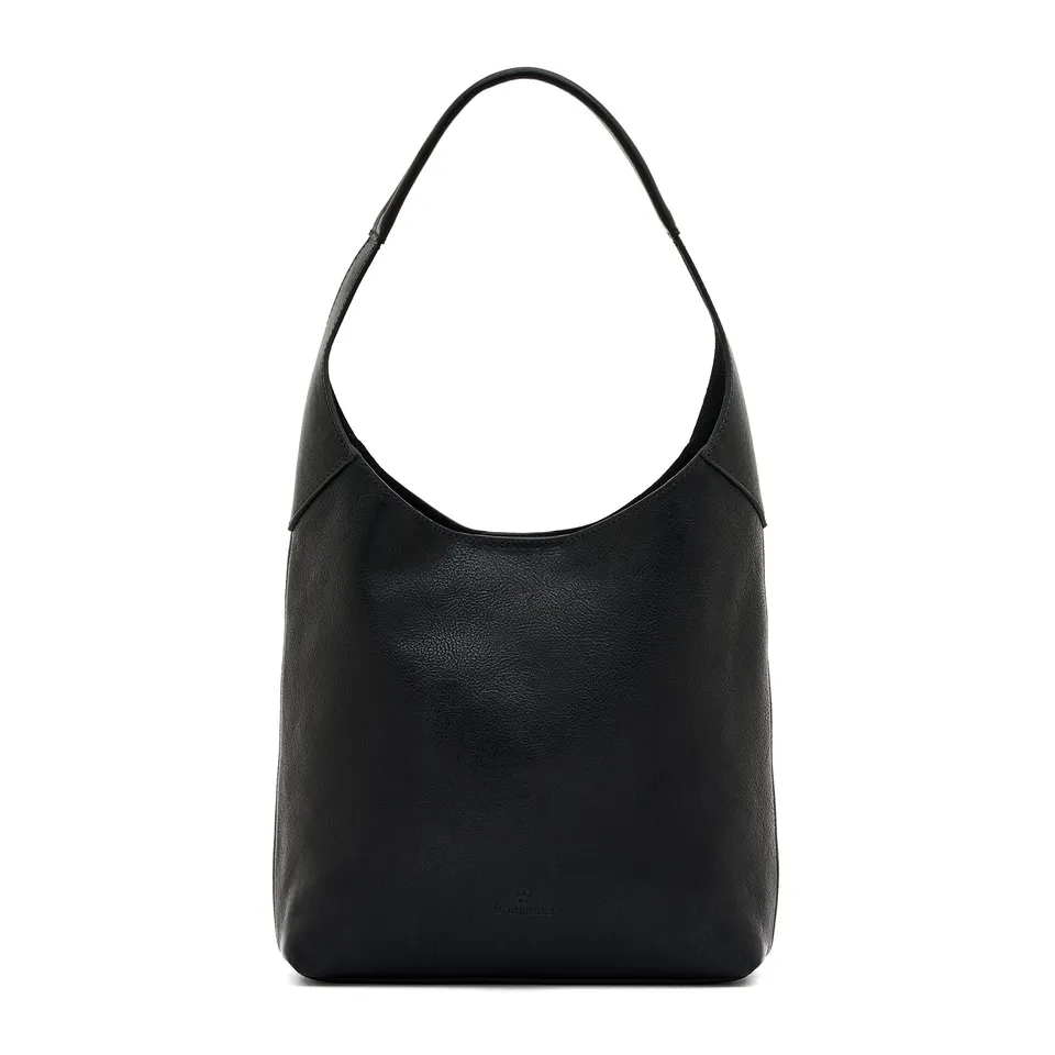 Il Bisonte Le Laudi Schultertasche Schwarz Vollleder
