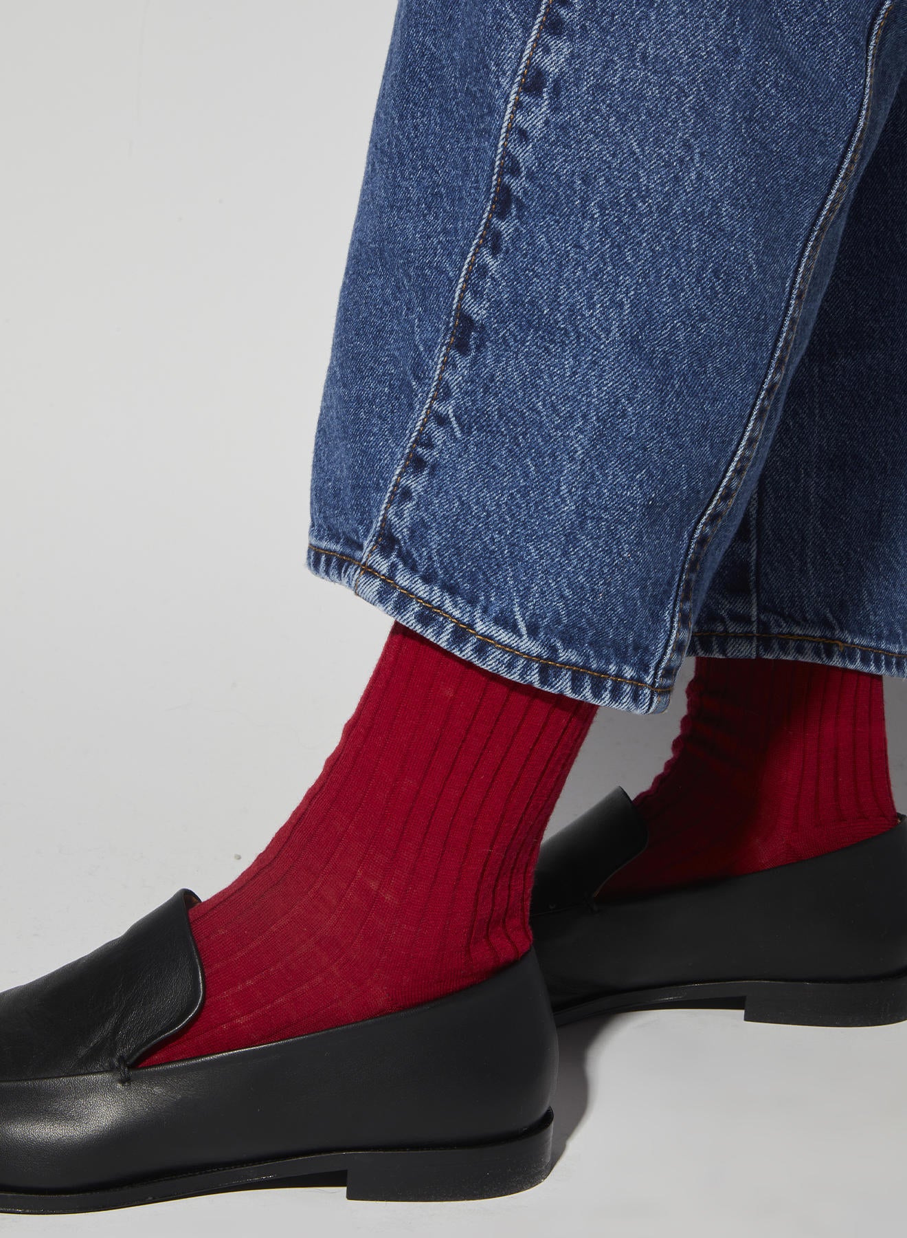 Maria la Rosa WQ023UN2199 Socken Rot Wolle