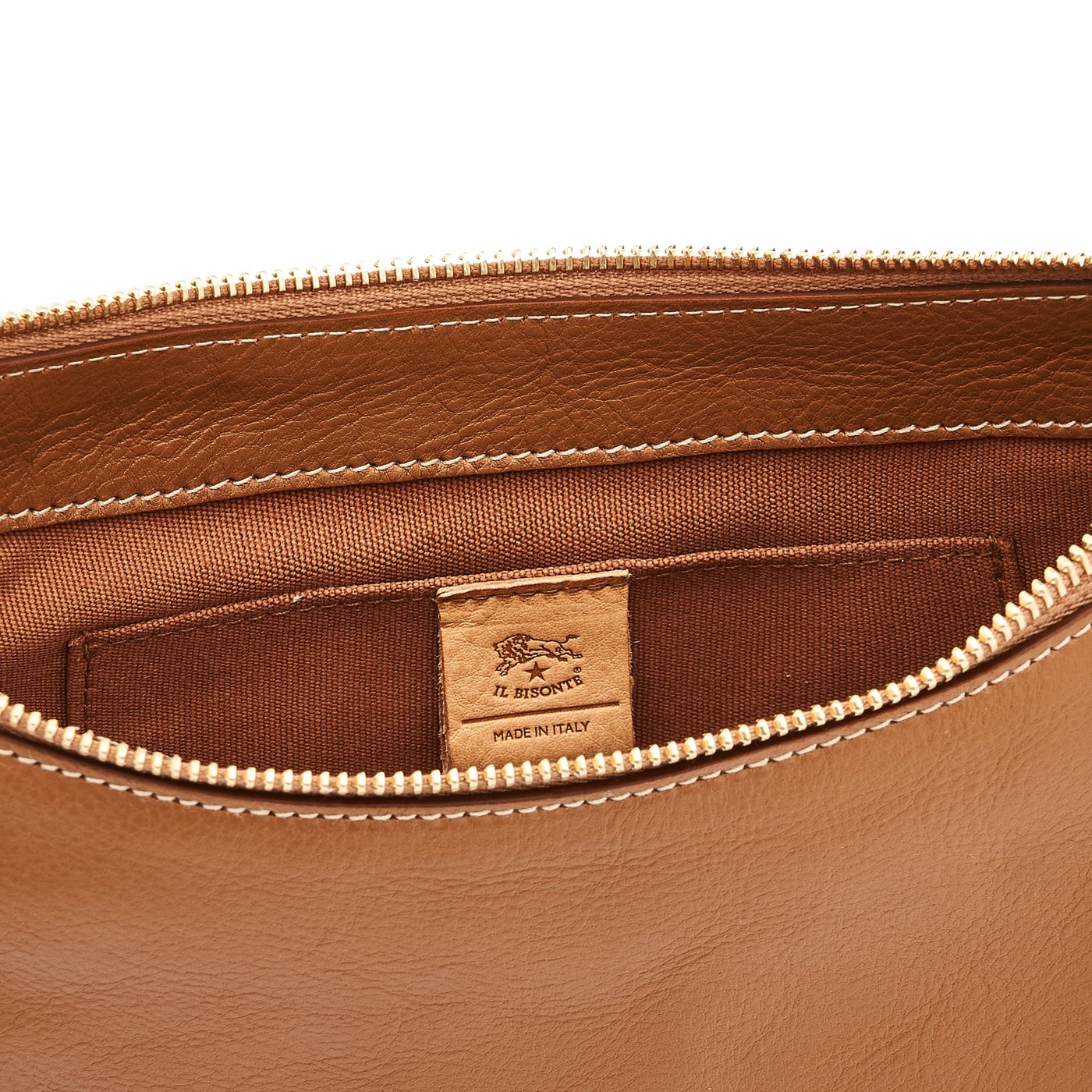 Il Bisonte Oliveta Hobo Handtasche Vollleder Gianduia