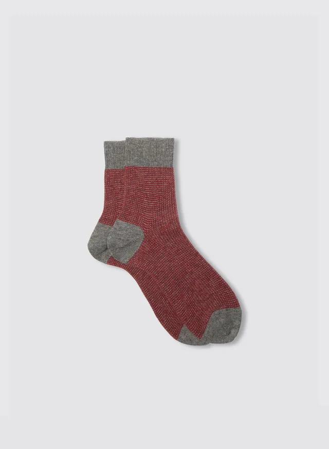 Maria la Rosa WQ007JQ1281 Socken Rot Cashmere