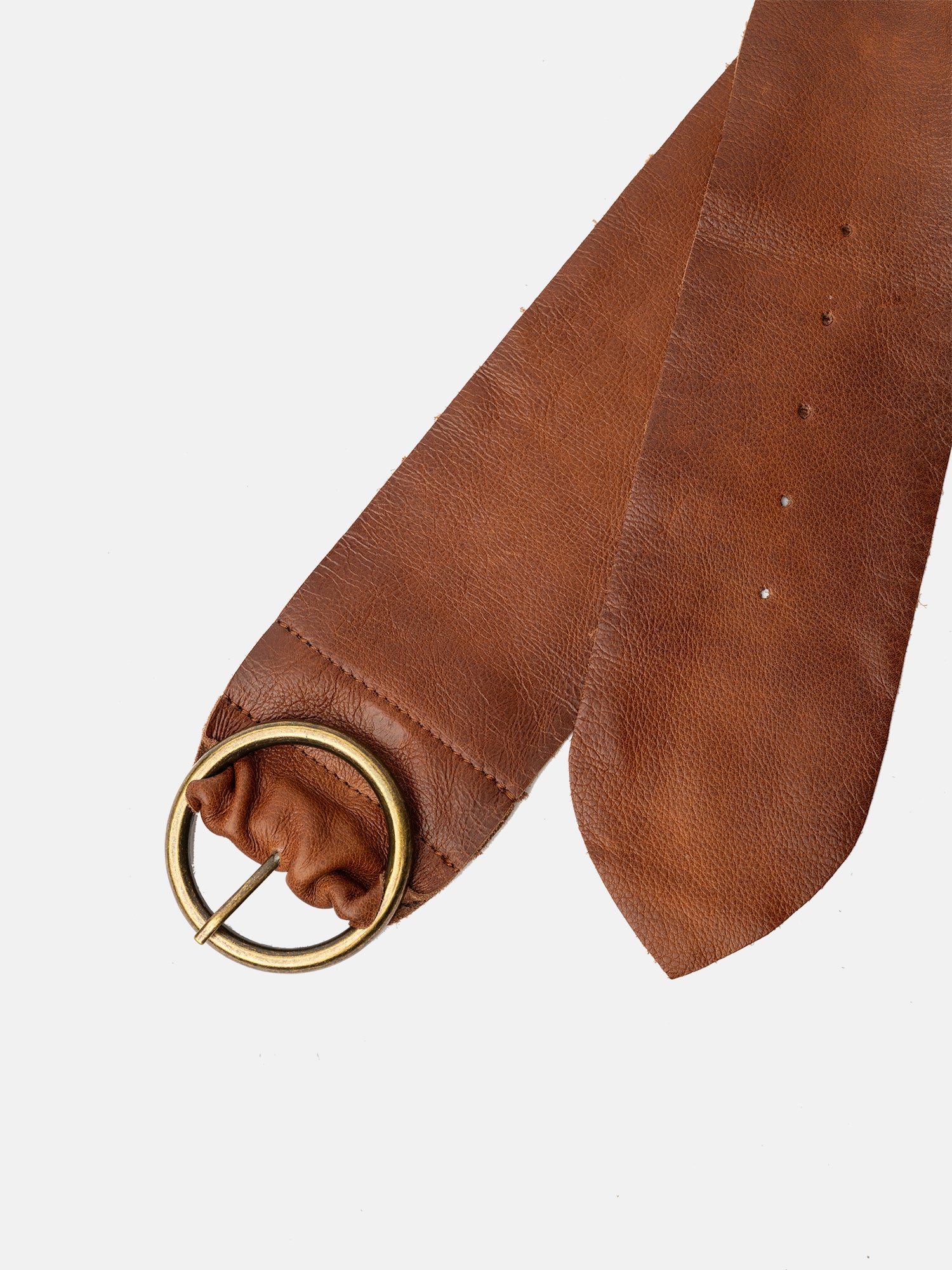 RE:DESIGNED Hila Gürtel Walnut Vollleder 8 cm