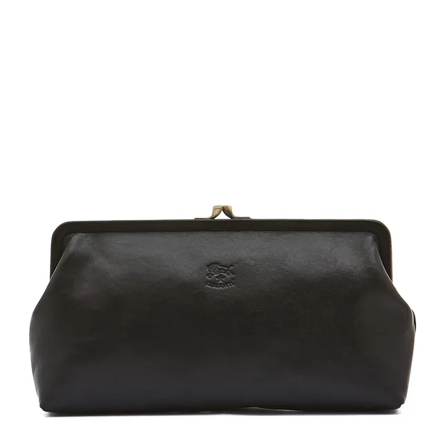 Il Bisonte Manuela Pochette Schwarz Vollleder