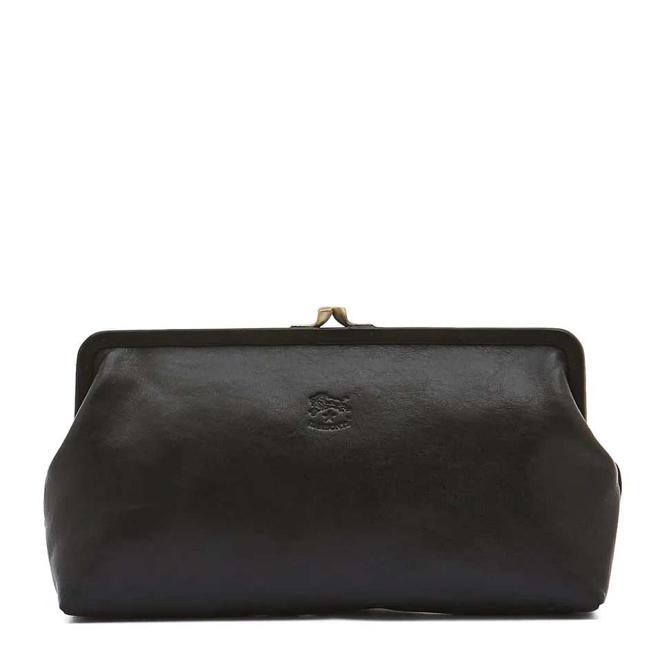 Il Bisonte Manuela Pochette Schwarz Vollleder