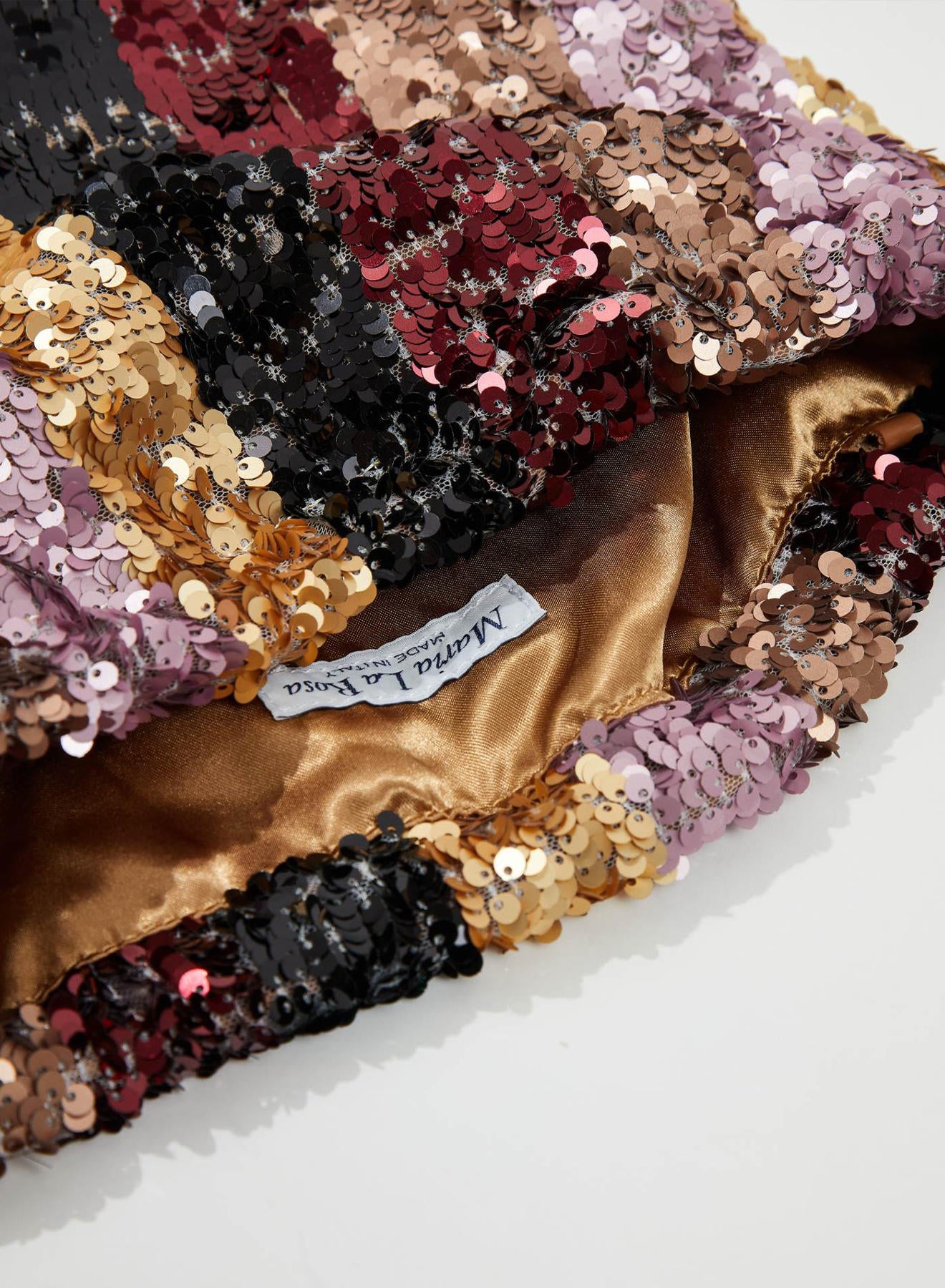 Maria la Rosa Pia Pouch Beutel Gold Pailletten