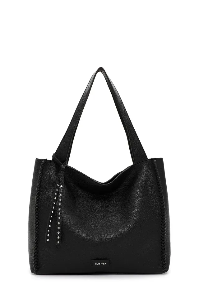 SURI FREY Franzy Cityshopper M Schultertasche Schwarz A4