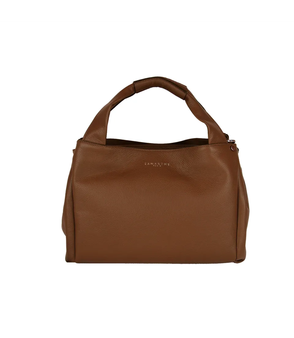 Lamarthe Naturel Handtasche Cognacbraun Vollleder