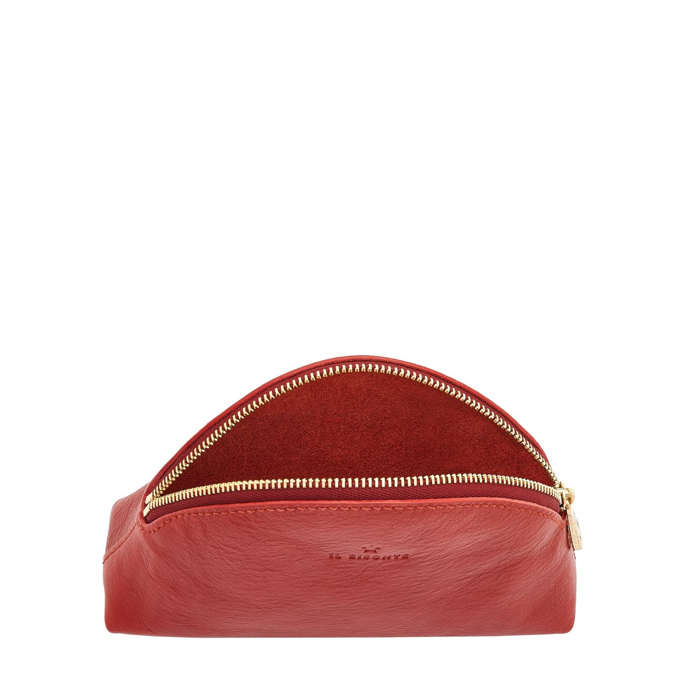 Il Bisonte Bigallo Pouch Leder rot Reißverschluss