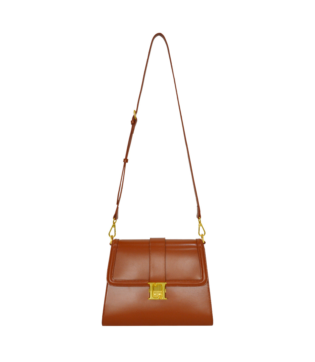 Lamarthe Bella Schultertasche Cognac Spaltleder