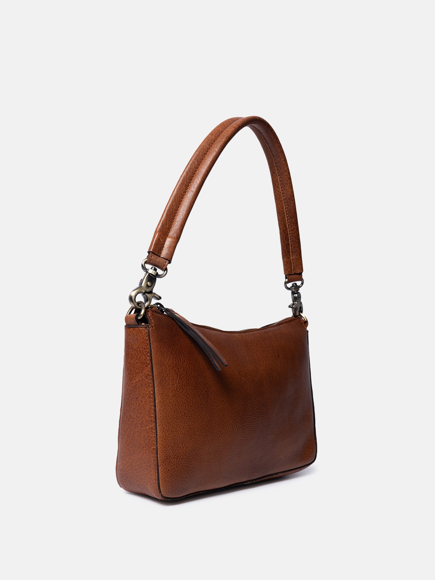 RE:DESIGNED Nada 6598 Schultertasche Walnut Vollleder