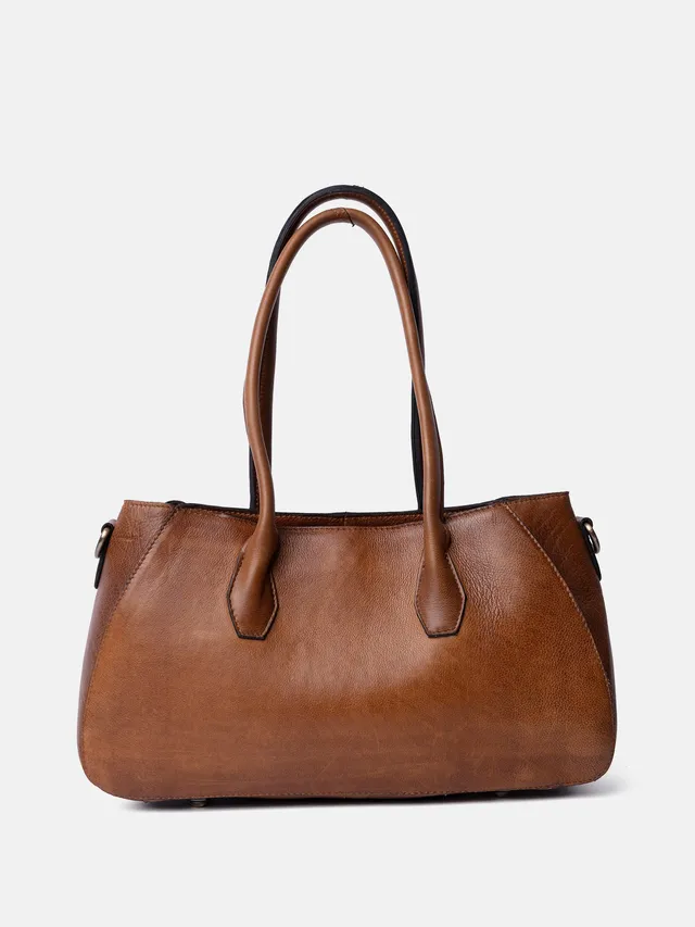 RE:DESIGNED Silje Small Handtasche Walnut Vollleder