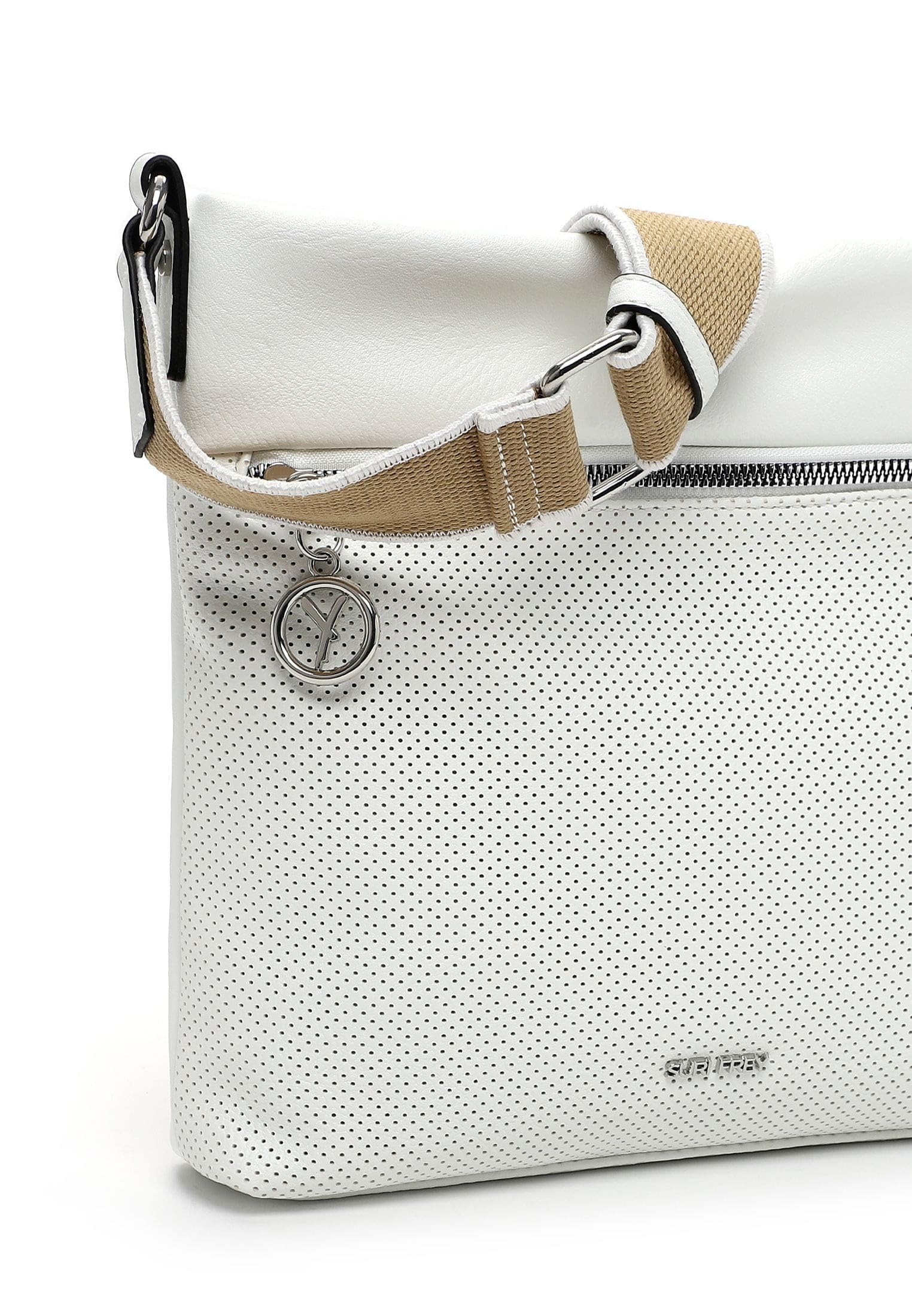 SURI FREY Patsy Crossover Bag Umhängetasche White Perforation