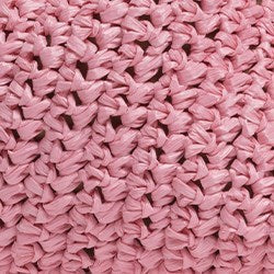Maria la Rosa Tricot Raphia Clutch Pink 30 cm